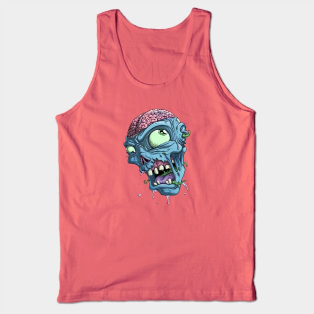 Zombie Head Graphic Tank Top by NeilGlover